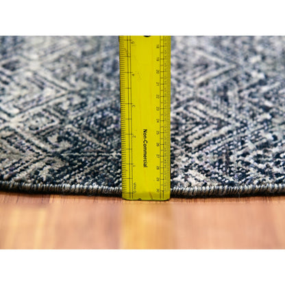 Modern and Contemporary Wool Hand Knotted Rug Grey No Border 6.0X6.1 -O079801