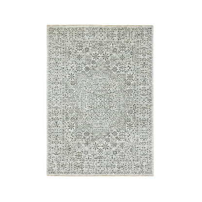 Mamluk Wool Hand Knotted Rug Ivory Ivory 5.0X7.1 -O079803