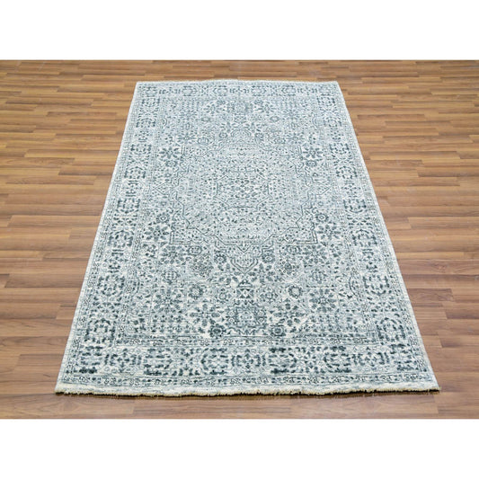Mamluk Wool Hand Knotted Rug Ivory Ivory 4.1X6.2 -O079806