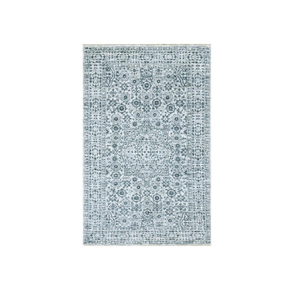 Mamluk Wool Hand Knotted Rug Ivory Ivory 2.11X5.3 -O079810