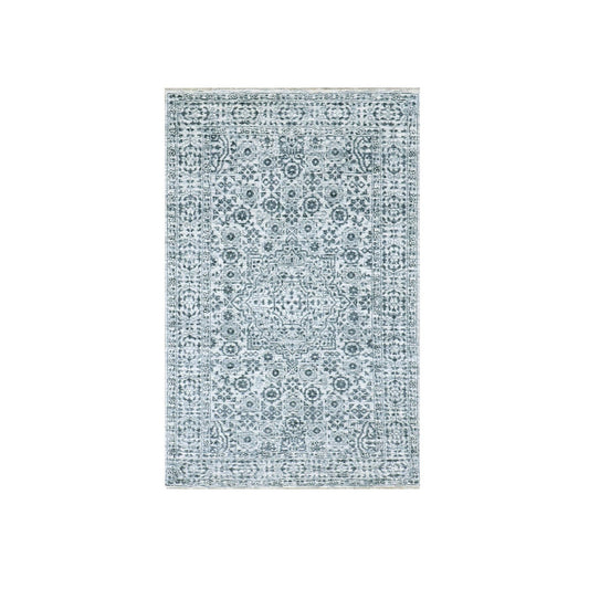 Mamluk Wool Hand Knotted Rug Ivory Ivory 2.11X5.3 -O079810
