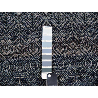 Modern and Contemporary Wool Hand Knotted Rug Grey No Border 2.6X12.2 -O079812