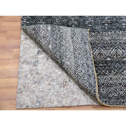 Modern and Contemporary Wool Hand Knotted Rug Grey No Border 2.7X10.1 -O079813