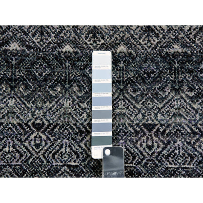 Modern and Contemporary Wool Hand Knotted Rug Grey No Border 2.7X10.1 -O079813