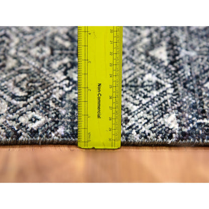 Modern and Contemporary Wool Hand Knotted Rug Grey No Border 2.8X10.0 -O079814