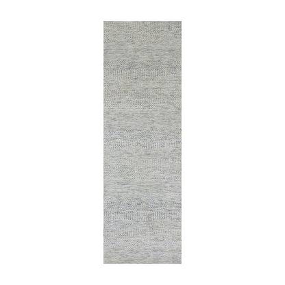 Modern and Contemporary Wool Hand Knotted Rug Grey No Border 2.6X8.1 -O079819
