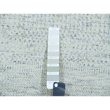 Modern and Contemporary Wool Hand Knotted Rug Grey No Border 2.6X8.1 -O079820