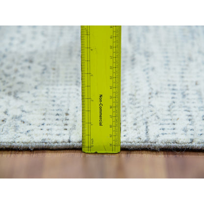 Modern and Contemporary Wool Hand Knotted Rug Grey No Border 2.6X8.1 -O079820