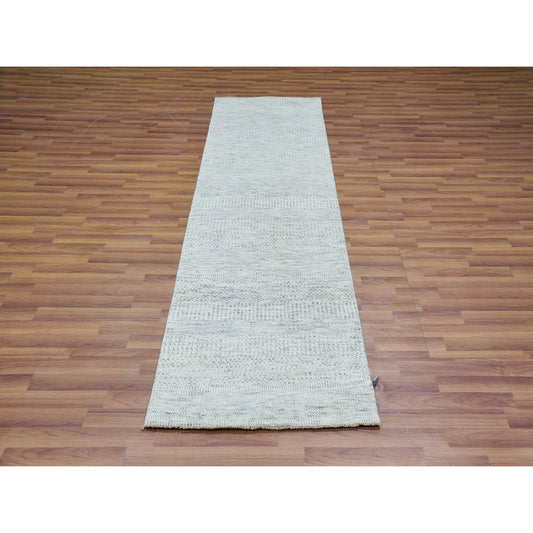 Modern and Contemporary Wool Hand Knotted Rug Grey No Border 2.6X8.0 -O079821
