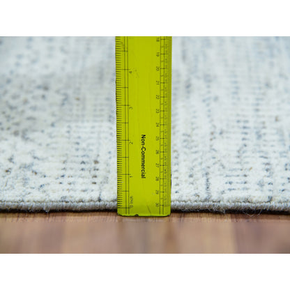 Modern and Contemporary Wool Hand Knotted Rug Grey No Border 2.6X8.0 -O079821