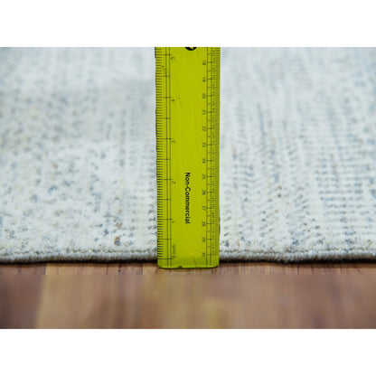 Modern and Contemporary Wool Hand Knotted Rug Grey No Border 2.6X6.0 -O079823