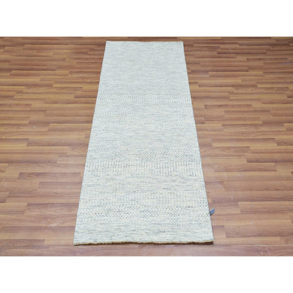 Modern and Contemporary Wool Hand Knotted Rug Grey No Border 2.6X6.0 -O079824