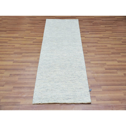 Modern and Contemporary Wool Hand Knotted Rug Grey 2.6x6.0 -O079825