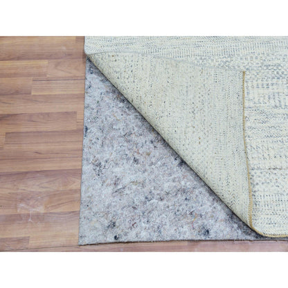 Modern and Contemporary Wool Hand Knotted Rug Grey 2.6x6.0 -O079825
