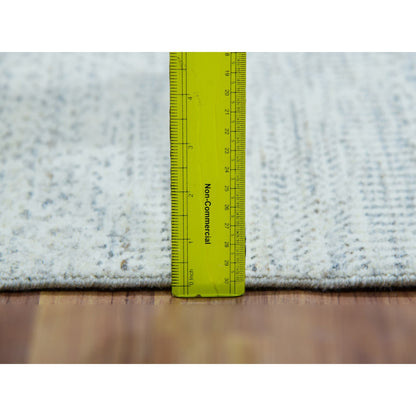 Modern and Contemporary Wool Hand Knotted Rug Grey 2.6x6.0 -O079825