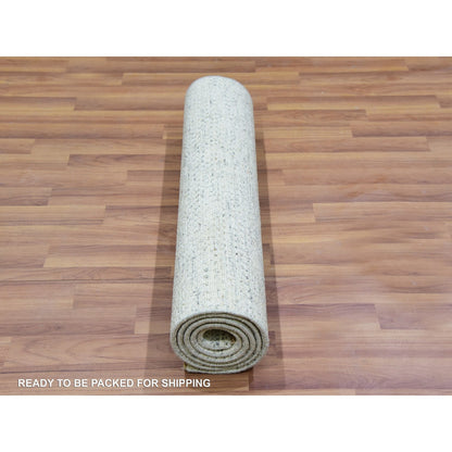 Modern and Contemporary Wool Hand Knotted Rug Grey 2.6x6.0 -O079825