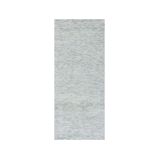 Modern and Contemporary Wool Hand Knotted Rug Grey No Border 2.6X6.1 -O079826
