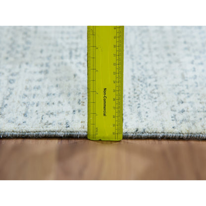 Modern and Contemporary Wool Hand Knotted Rug Grey No Border 2.7X12.0 -O079827