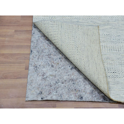 Modern and Contemporary Wool Hand Knotted Rug Grey No Border 2.7X13.9 -O079829