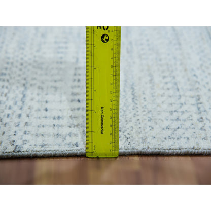 Modern and Contemporary Wool Hand Knotted Rug Grey No Border 2.7X13.9 -O079829