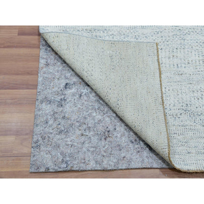 Modern and Contemporary Wool Hand Knotted Rug Grey No Border 2.5X15.10 -O079830
