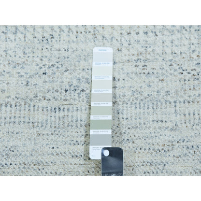 Modern and Contemporary Wool Hand Knotted Rug Grey No Border 2.5X15.10 -O079830