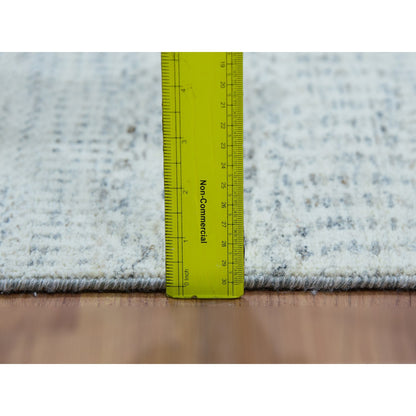 Modern and Contemporary Wool Hand Knotted Rug Grey No Border 2.5X15.10 -O079830