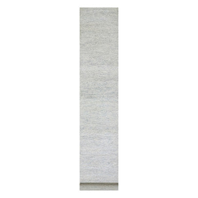 Modern and Contemporary Wool Hand Knotted Rug Grey No Border 2.8X17.10 -O079831