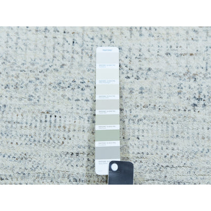 Modern and Contemporary Wool Hand Knotted Rug Grey No Border 2.8X17.10 -O079831