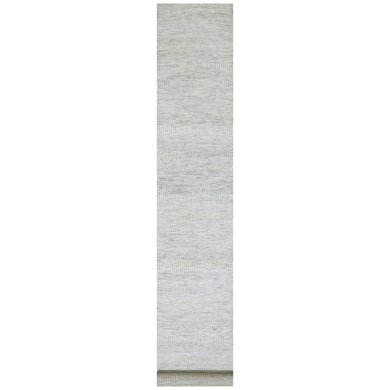Modern and Contemporary Wool Hand Knotted Rug Grey 2.5x21.9 -O079832