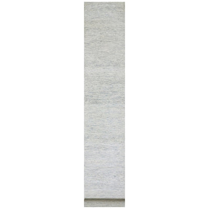 Modern and Contemporary Wool Hand Knotted Rug Grey 2.5x21.9 -O079832