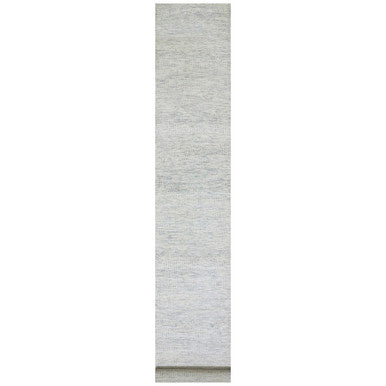 Modern and Contemporary Wool Hand Knotted Rug Grey 2.5x21.9 -O079832