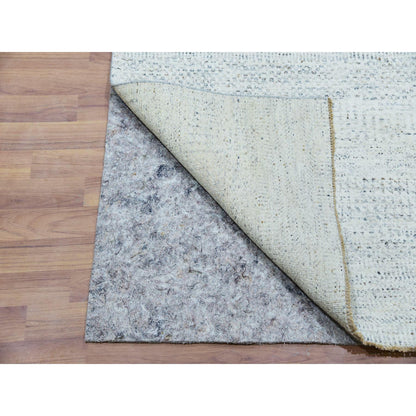 Modern and Contemporary Wool Hand Knotted Rug Grey 2.5x21.9 -O079832