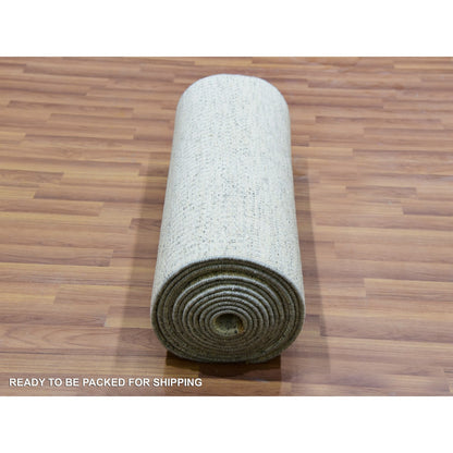 Modern and Contemporary Wool Hand Knotted Rug Grey 2.5x21.9 -O079832