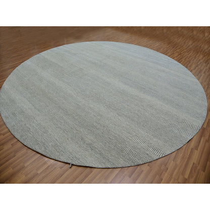 Modern and Contemporary Wool Hand Knotted Rug Grey No Border 13.5X13.5 -O079859