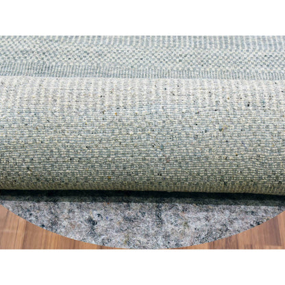 Modern and Contemporary Wool Hand Knotted Rug Grey No Border 13.5X13.5 -O079859