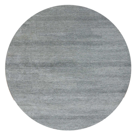 Modern and Contemporary Wool Hand Knotted Rug Grey No Border 13.8X13.9 -O079860