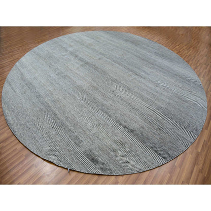 Modern and Contemporary Wool Hand Knotted Rug Grey No Border 13.8X13.9 -O079860