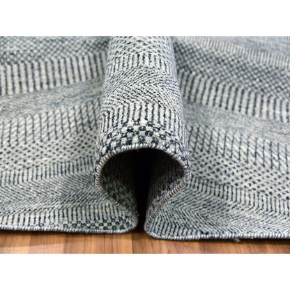 Modern and Contemporary Wool Hand Knotted Rug Grey No Border 13.8X13.9 -O079860