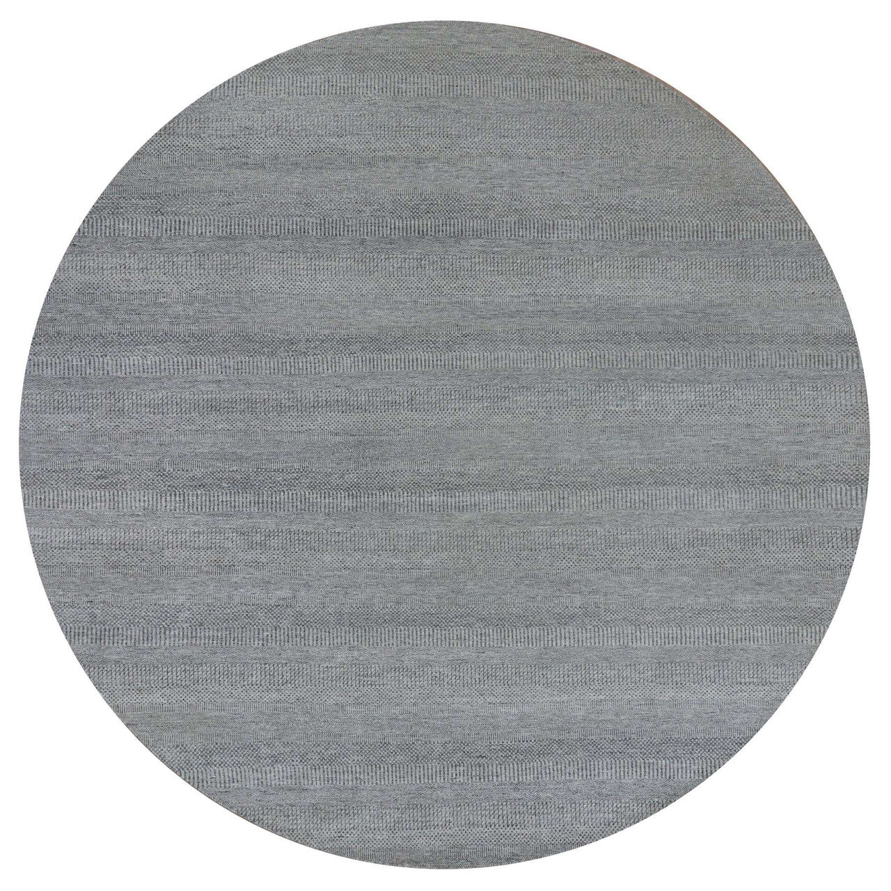 Gray 12'0" x 12'0" Modern and Contemporary Hand knotted Wool Rug - Sku: O079861