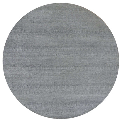 Modern and Contemporary Wool Hand Knotted Rug Grey No Border 12.0X12.0 -O079861