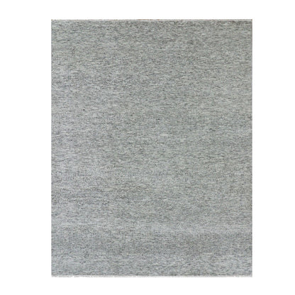Modern and Contemporary Wool Hand Knotted Rug Grey No Border 8.0X10.2 -O079863
