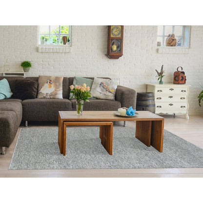 Modern and Contemporary Wool Hand Knotted Rug Grey No Border 8.0X10.2 -O079863