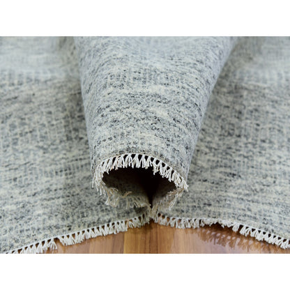 Modern and Contemporary Wool Hand Knotted Rug Grey No Border 8.0X10.2 -O079863