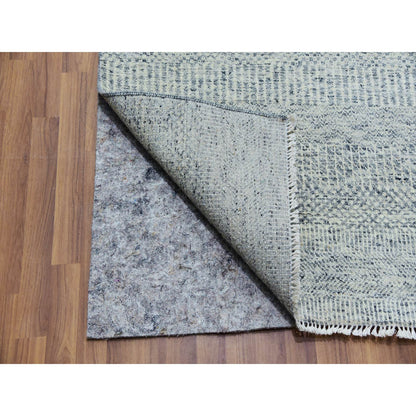 Modern and Contemporary Wool Hand Knotted Rug Grey No Border 11.10X15.0 -O079864