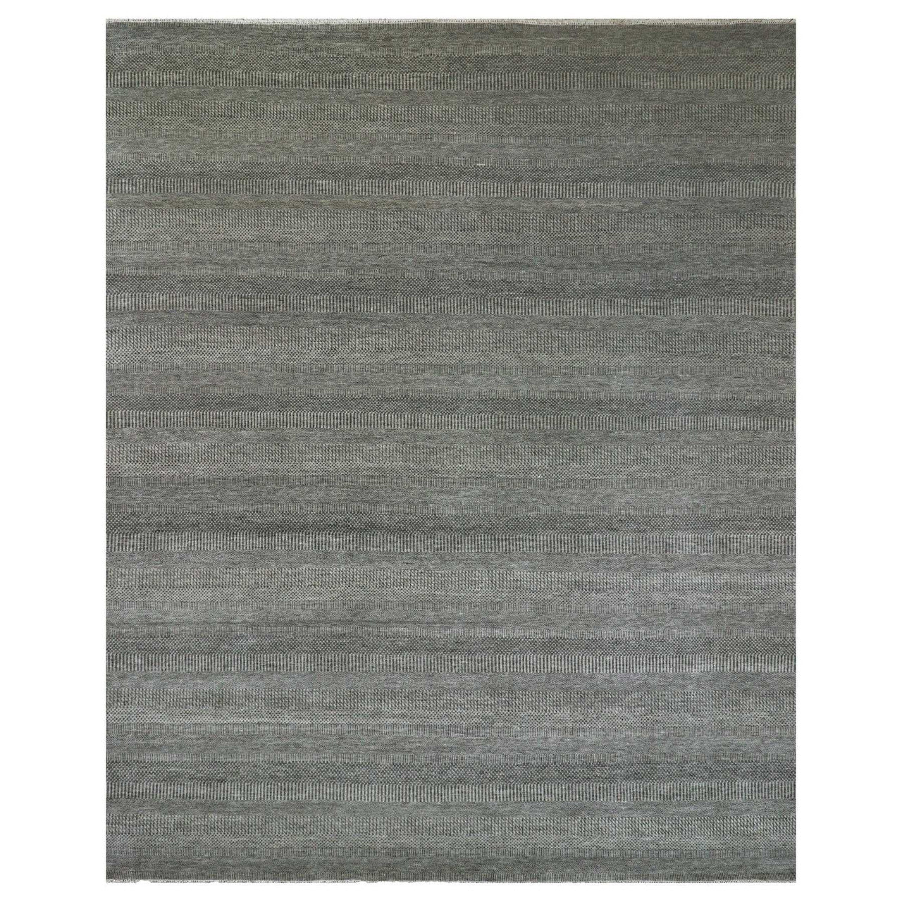 Gray 12'1" x 15'1" Modern and Contemporary Hand knotted Wool Rug - Sku: O079868