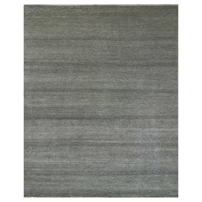 Modern and Contemporary Wool Hand Knotted Rug Grey No Border 12.1X15.1 -O079868