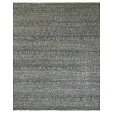 Modern and Contemporary Wool Hand Knotted Rug Grey No Border 12.1X15.1 -O079868