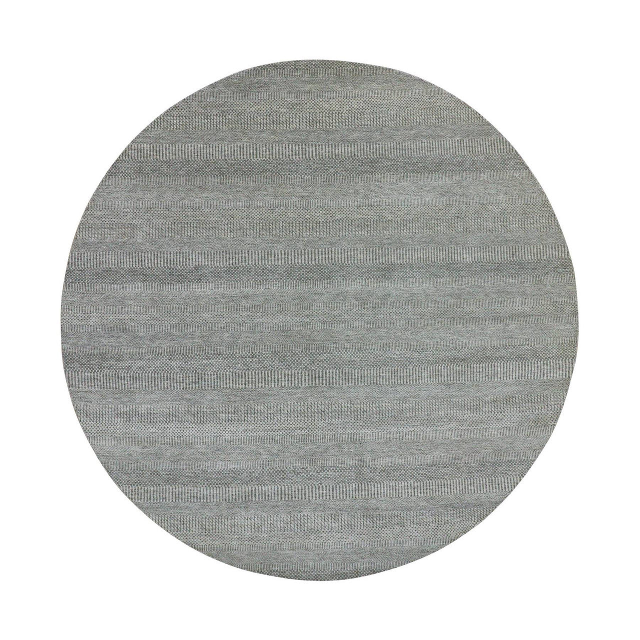 Gray 9'10" x 9'10" Modern and Contemporary Hand knotted Wool Rug - Sku: O079875