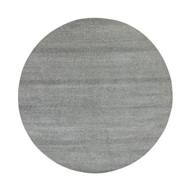 Modern and Contemporary Wool Hand Knotted Rug Grey No Border 9.10X9.10 -O079875